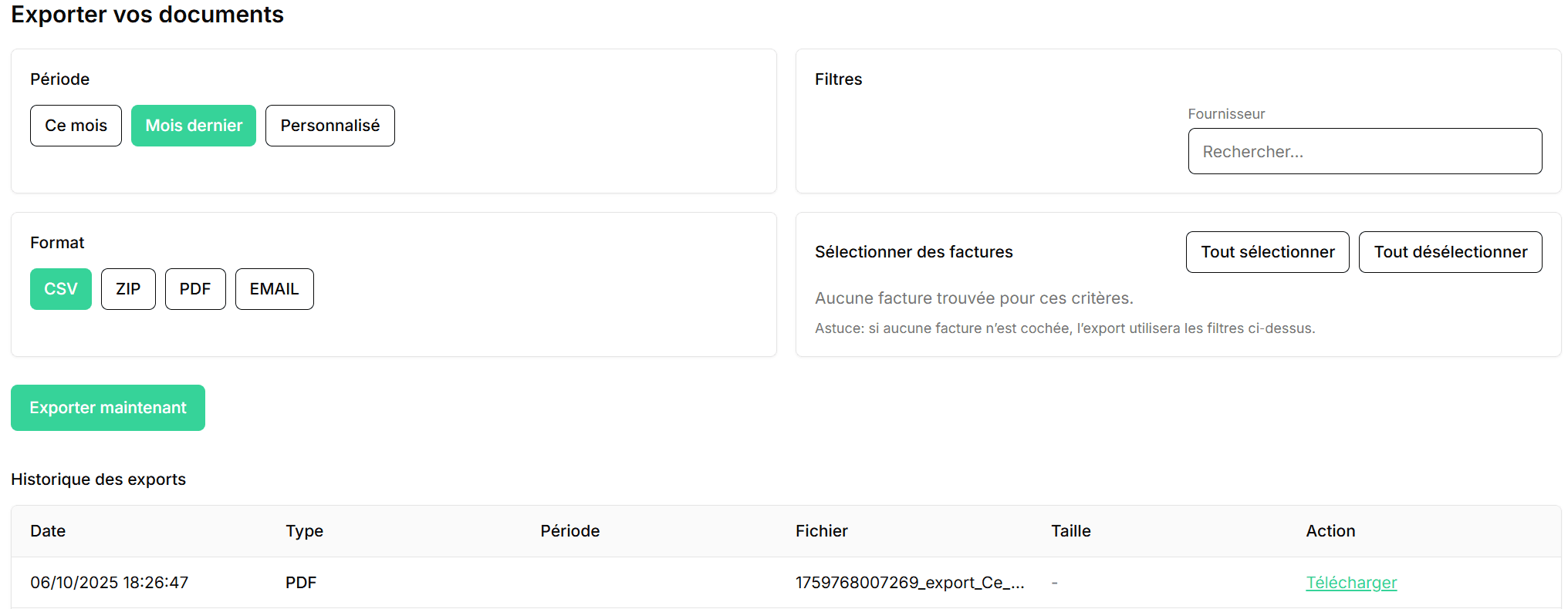 Export multi-format en 1 clic