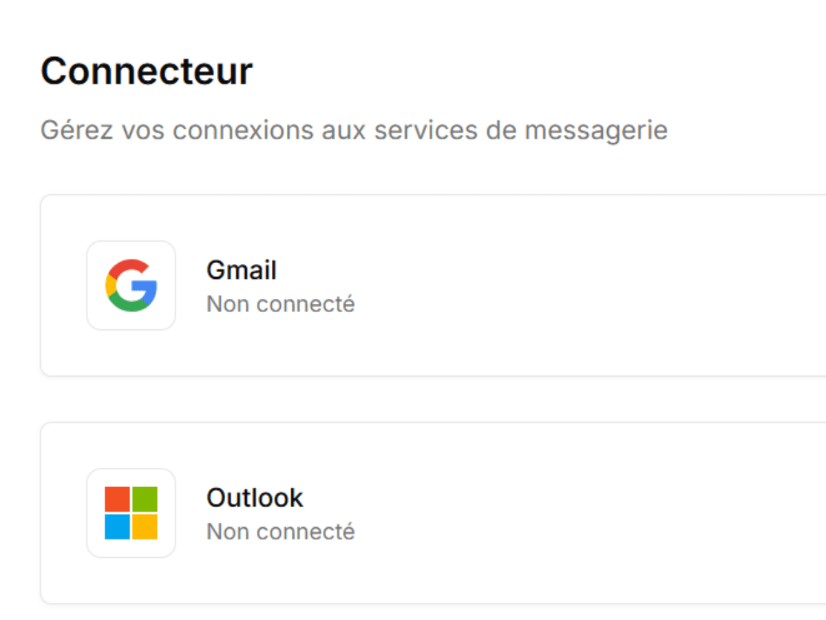 Extraction automatique depuis Gmail/Outlook